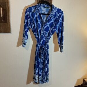 C. Wonder Blue Floral Patterned Dress